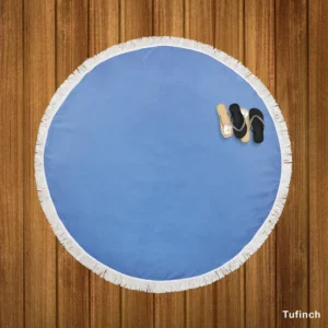 Light Steel Blue Color Round Beach Towel