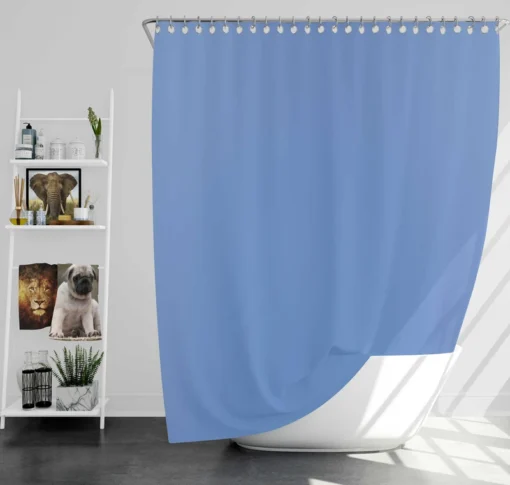 Light Steel Blue Color Shower Curtain