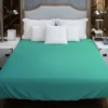 Light Turquoise Green Color Duvet Cover