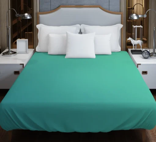 Light Turquoise Green Color Duvet Cover