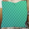 Light Turquoise Green Color Quilt Blanket