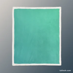 Light Turquoise Green Color Sherpa Fleece Blanket 1