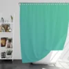 Light Turquoise Green Color Shower Curtain