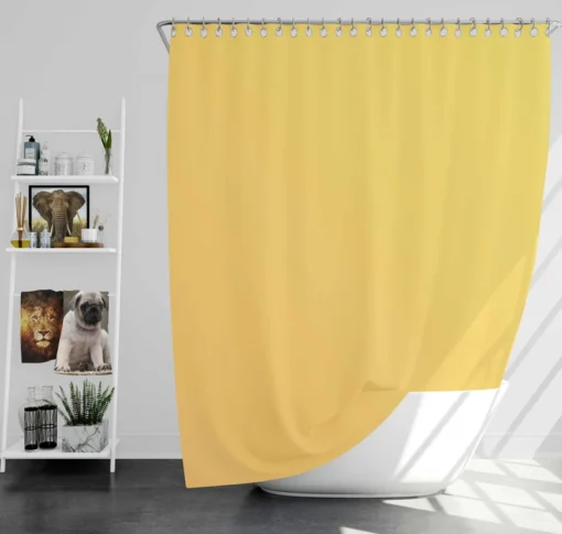 Light Yellow Gradient Shower Curtain