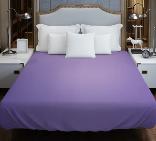 Lilac Solid Color Gradient Duvet Cover