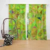 Lime Color Triangle Mosaic Curtain