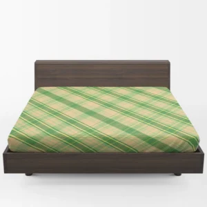 Lime Green Tartan Plaid Check Pattern Fitted Sheet 1