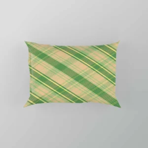 Lime Green Tartan Plaid Check Pattern Pillow Case