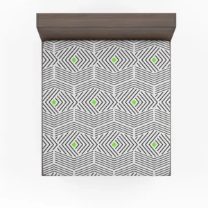 Linear Abstract Lines Pattern Fitted Sheet