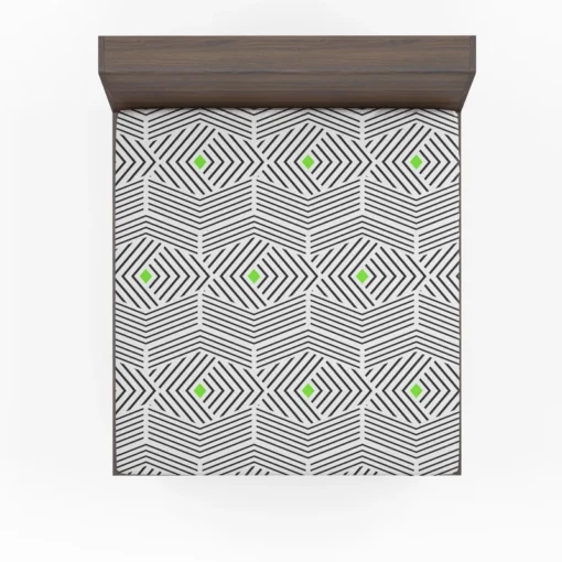 Linear Abstract Lines Pattern Fitted Sheet