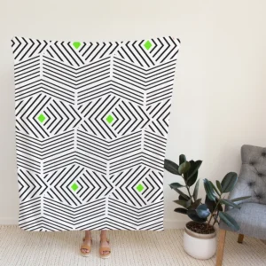 Linear Abstract Lines Pattern Fleece Blanket