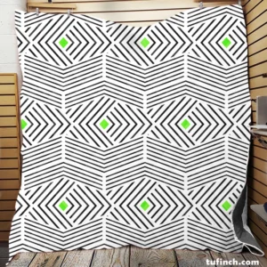 Linear Abstract Lines Pattern Quilt Blanket