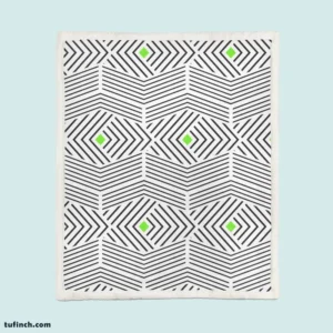 Linear Abstract Lines Pattern Sherpa Fleece Blanket 1