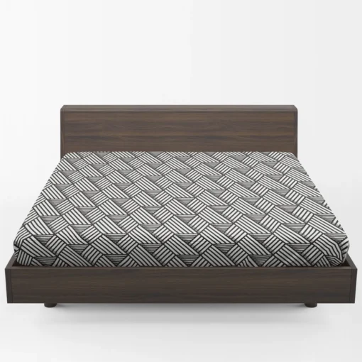 Linear Flat Abstract Lines Pattern Fitted Sheet 1