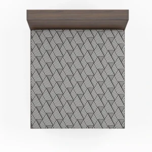 Linear Flat Abstract Lines Pattern Fitted Sheet