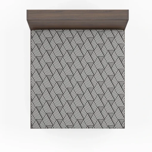 Linear Flat Abstract Lines Pattern Fitted Sheet