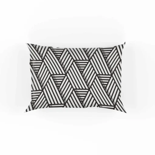 Linear Flat Abstract Lines Pattern Pillow Case