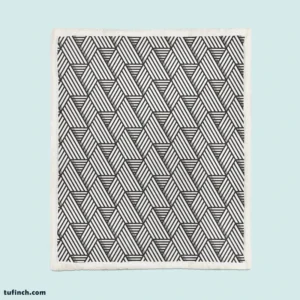 Linear Flat Abstract Lines Pattern Sherpa Fleece Blanket 1