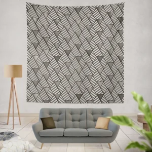 Linear Flat Abstract Lines Pattern Wall Tapestry