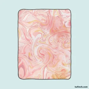 Liquid Pink Marble Effect Fleece Blanket 1