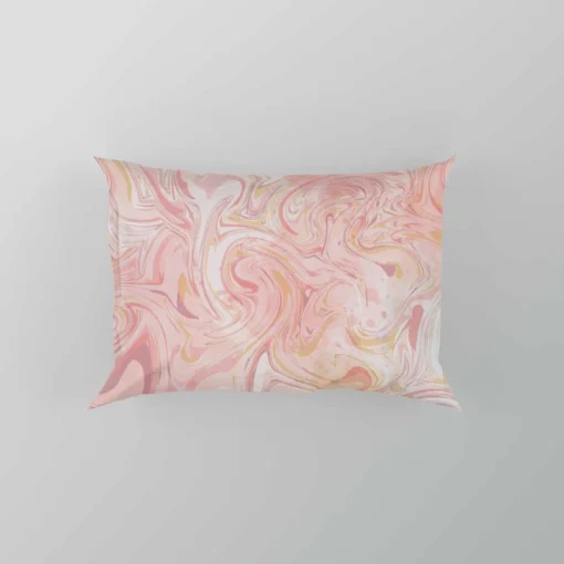 Liquid Pink Marble Effect Pillow Case