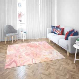 Liquid Pink Marble Effect Rug 2