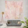 Liquid Pink Marble Effect Wall Tapestry