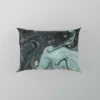 Liquid Texture Black & Gray Glitter Pillow Case