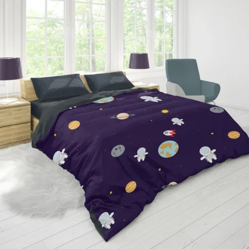 Little Astronauts Space Life Duvet Cover 1