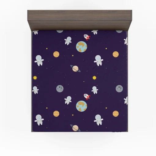 Little Astronauts Space Life Fitted Sheet