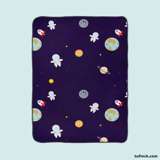 Little Astronauts Space Life Fleece Blanket 1