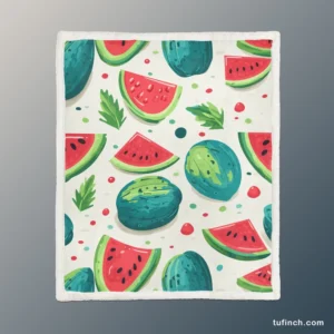 Little Darling Watermelon Sherpa Fleece Blanket 1