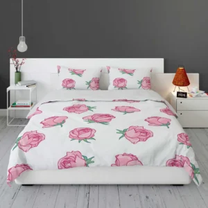 Little Pink Rose Design Bedding Set 1