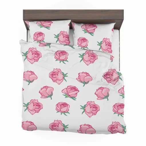 Little Pink Rose Design Bedding Set 2