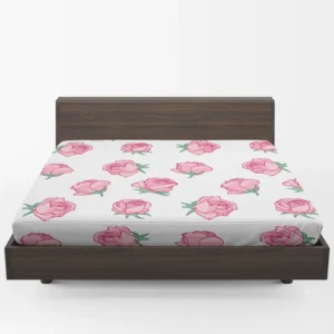 Little Pink Rose Design Fitted Sheet 1