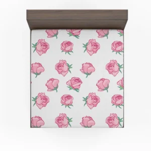 Little Pink Rose Design Fitted Sheet