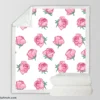 Little Pink Rose Design Sherpa Fleece Blanket