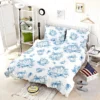 Lotus Sketch Floral Pattern Bedding Set