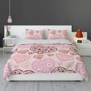 Love Heart Filled With Swirls Bedding Set 1