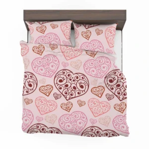 Love Heart Filled With Swirls Bedding Set 2