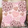 Love Heart Filled With Swirls Quilt Blanket