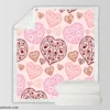 Love Heart Filled With Swirls Sherpa Fleece Blanket