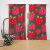 Love Shape Strawberry Print Curtain