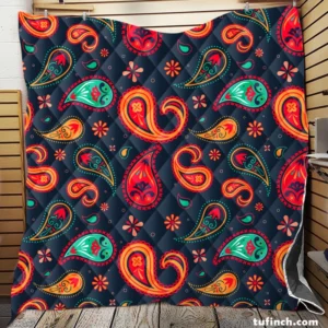 Lovely Mini Paisley Pattern Quilt Blanket