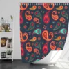 Lovely Mini Paisley Pattern Shower Curtain