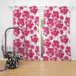 Lovers Cherry Blossom Design Curtain