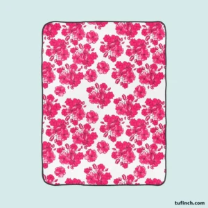 Lovers Cherry Blossom Design Fleece Blanket 1