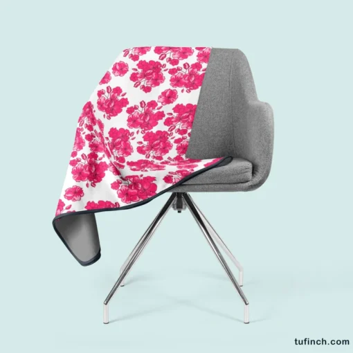 Lovers Cherry Blossom Design Fleece Blanket 2