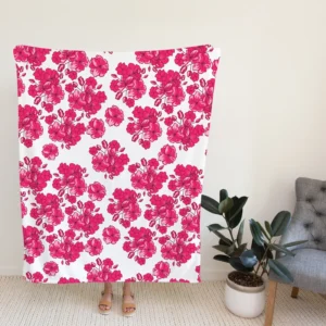 Lovers Cherry Blossom Design Fleece Blanket