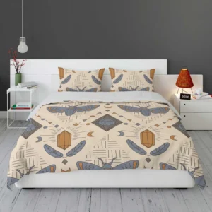 Luna Moth Boho Pattern Bedding Set 2